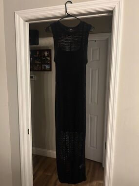 Express Black Sleeveless Knit Maxi Dress